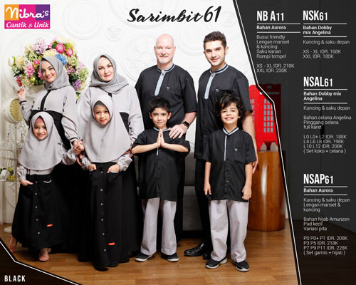 Nibras Sarimbit 61 Hitam Sarimbit