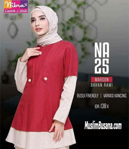Atasan Dewasa - Nibras NA 25 Maroon