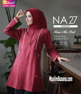 Atasan Dewasa - Nibras NA 27 Maroon