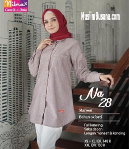 Atasan Dewasa - Nibras NA 28 Maroon