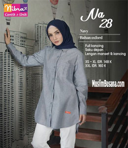 Atasan Dewasa - Nibras NA 28 Navy