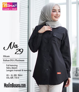 Atasan Dewasa - Nibras NA 29 Hitam